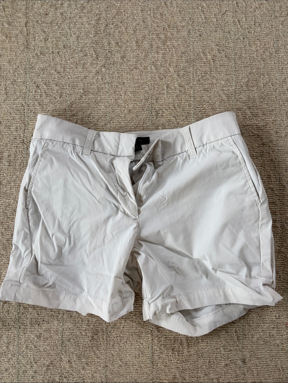 J. Crew White Cotton Chino Shorts